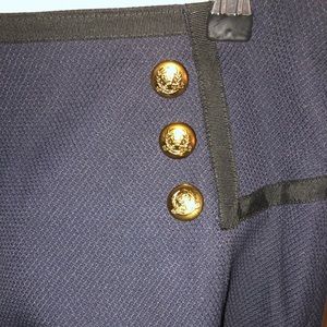 Navy and black pencil skirt